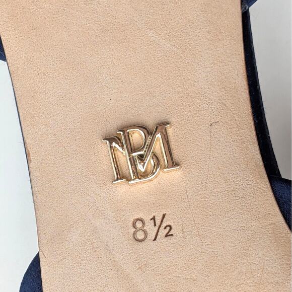 Badgley Mischka Emmie Pointed Toe Slingback Pumps Midnight Size US8.5 EU39 - Picture 8 of 11